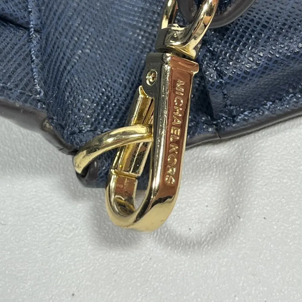 MICHAEL KORS Wallet Jet Set Travel Saffiano Leather Smartphone Wristlet Blue